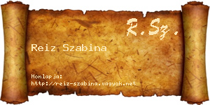 Reiz Szabina névjegykártya